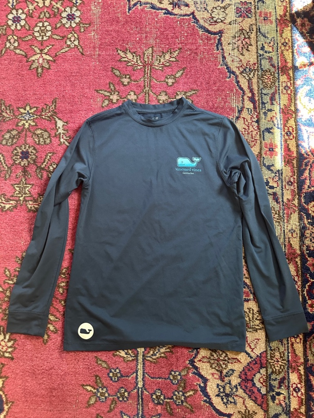 Vineyard Vines Nantucket Men's Long-Sleeve Performance Tee/Rashguard - Navy